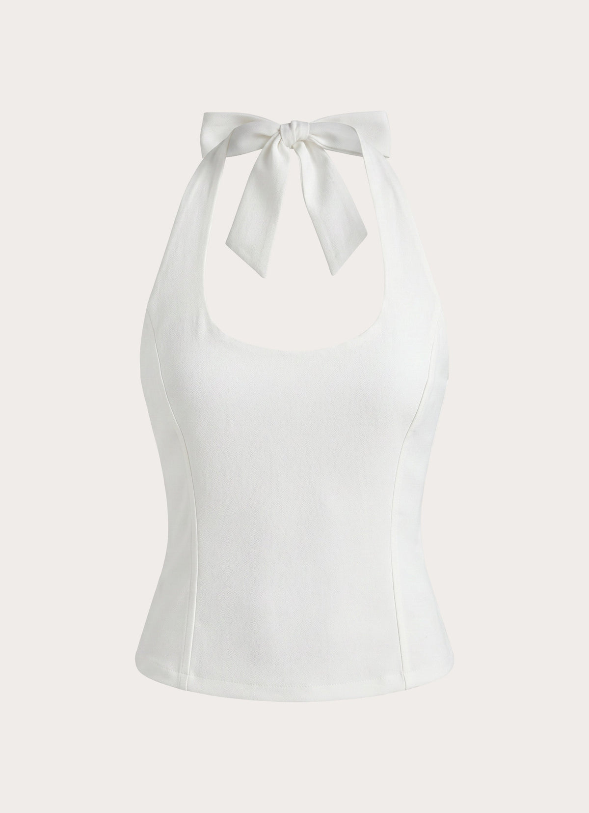 Belza Halter Corset Top - White