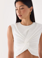 Kaleo Cropped T-Shirt - White
