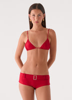 Edith Swim Shorts - Cherry