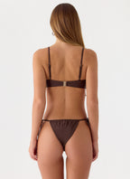 Hanuva Beaded Bikini Bottoms - Chocolate