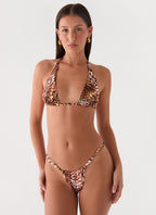 Icarus Bikini Top - Leopard Hibiscus