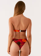 Ilyana Bandeau Bikini Top - Scarlet Blur