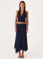 Kerrie Halter Top - Dark Navy