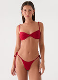 Nalana Bikini Bottoms - Deep Red