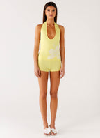 Nanea Knit Mini Shorts - Yellow