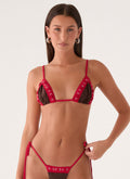 Serafia Bikini Top - Chocolate Cherry