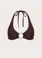 Soraya Halter Bikini Top - Chocolate