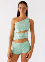 Travis Sequin Top - Sage